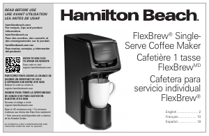 Mode d’emploi Hamilton Beach 49903 Cafetière