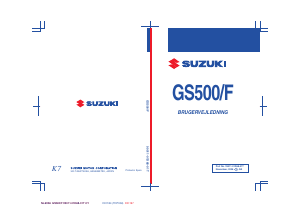 Brugsanvisning Suzuki GS500/F (2006) Motorcykel