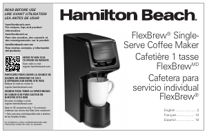 Manual de uso Hamilton Beach 49900 Máquina de café
