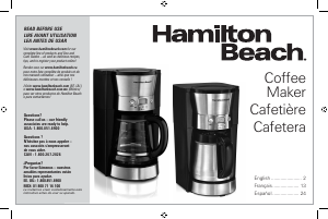 Handleiding Hamilton Beach 46895 Koffiezetapparaat