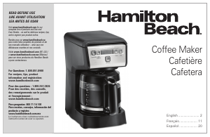 Handleiding Hamilton Beach 46200 Koffiezetapparaat