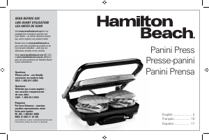 Mode d’emploi Hamilton Beach 25410 Grill