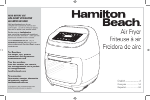 Manual de uso Hamilton Beach 35073 Freidora