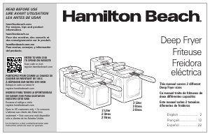 Manual de uso Hamilton Beach 35335 Freidora