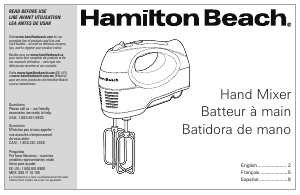 Manual Hamilton Beach 62648 Hand Mixer