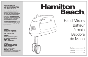 Manual Hamilton Beach 62635 Hand Mixer