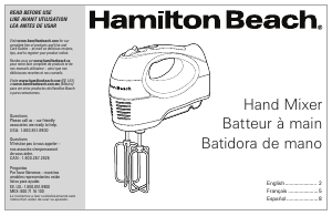 Manual Hamilton Beach 62649 Hand Mixer