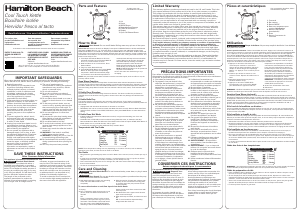 Manual de uso Hamilton Beach 41033 Hervidor