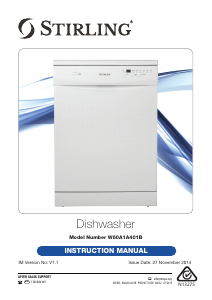 Manual Stirling W60A1A401B Dishwasher