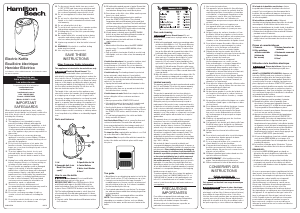 Mode d’emploi Hamilton Beach 41022 Bouilloire