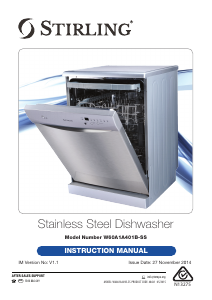 Manual Stirling W60A1A401B-SS Dishwasher