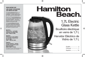 Handleiding Hamilton Beach 40866 Waterkoker