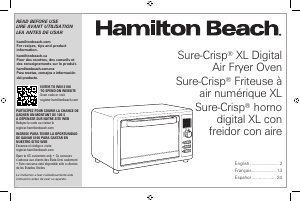 Manual de uso Hamilton Beach 31390 Horno