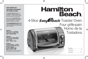 Manual Hamilton Beach 31337 Oven