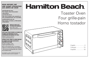 Manual Hamilton Beach 31401 Oven