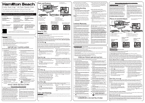 Manual de uso Hamilton Beach 31413 Horno