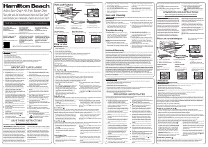 Mode d’emploi Hamilton Beach 31403 Four