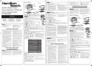 Manual de uso Hamilton Beach 31193 Horno