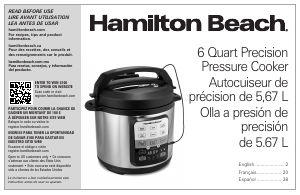 Manual Hamilton Beach 34506 Pressure Cooker