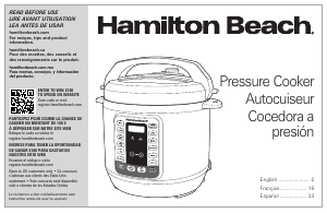 Manual Hamilton Beach 34508 Pressure Cooker