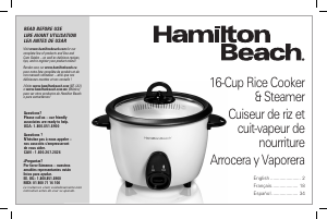 Mode d’emploi Hamilton Beach 37516 Cuiseur à riz