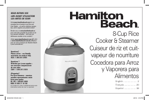 Manual de uso Hamilton Beach 37508 Arrocera