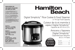 Manual Hamilton Beach 37548 Rice Cooker