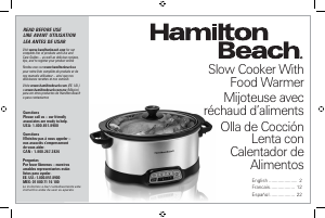 Manual Hamilton Beach 33473 Slow Cooker