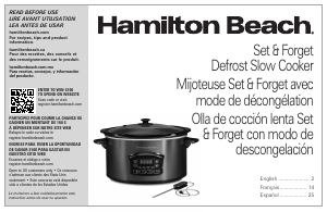 Handleiding Hamilton Beach 33869 Slowcooker