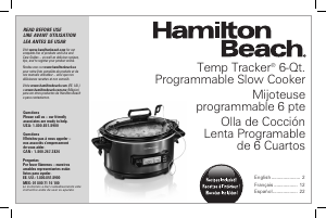 Manual de uso Hamilton Beach 33867 Slow cooker