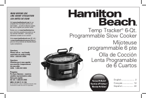 Handleiding Hamilton Beach 33866 Slowcooker