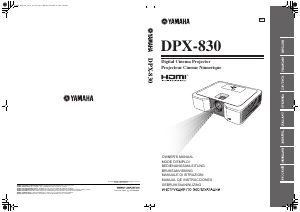 Manual Yamaha DPX-830 Projector