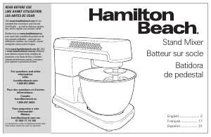 Manual de uso Hamilton Beach 63327 Batidora de pie