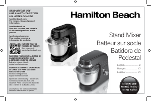 Manual Hamilton Beach 63388 Stand Mixer