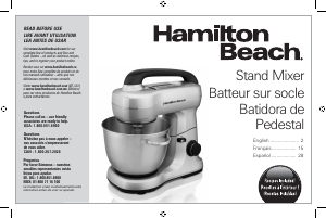 Manual Hamilton Beach 63397 Stand Mixer