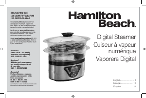 Mode d’emploi Hamilton Beach 37530 Cuiseur vapeur