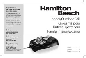 Manual de uso Hamilton Beach 31605 Parrilla de mesa