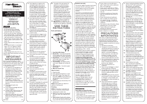 Manual Hamilton Beach 24911 Toaster