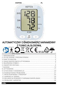 Manual Hoffen KF-65A Blood Pressure Monitor