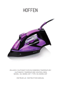 Instrukcja Hoffen HG-5009S Żelazko