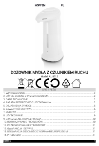 Instrukcja Hoffen AL-3712 Dozownik do mydła