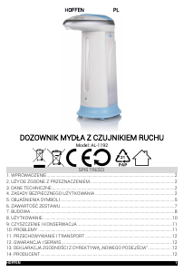 Instrukcja Hoffen AL-1192 Dozownik do mydła