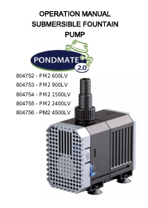 Handleiding Pondmate 804752 - PM2 600LV Fonteinpomp