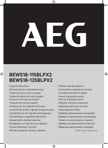 Bruksanvisning AEG BEWS18-125BLPX20 Vinkelsliper