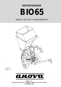 Manual de uso Anova BIO65 Biotriturador