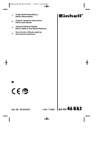 Kullanım kılavuzu Einhell BG-PM 46 B&S Çim biçme makinesi