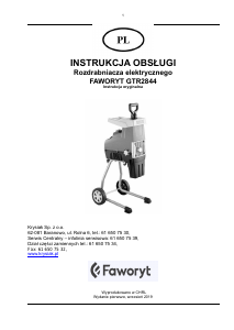 Instrukcja Faworyt GTR2844 Rozdrabniacz