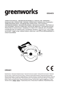 Bruksanvisning Greenworks GD24CS Cirkelsåg