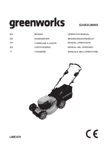 Manuale Greenworks GD24X2LM46SP Rasaerba