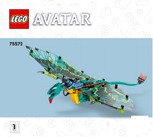 Manual Lego set 75572 Avatar Jake & Neytiris first banshee flight